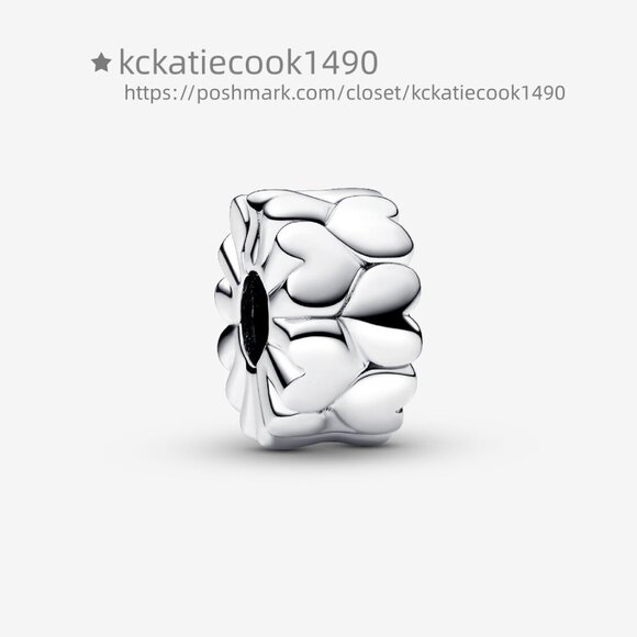 Pandora Heart Pattern Clip Charm - Picture 1 of 5